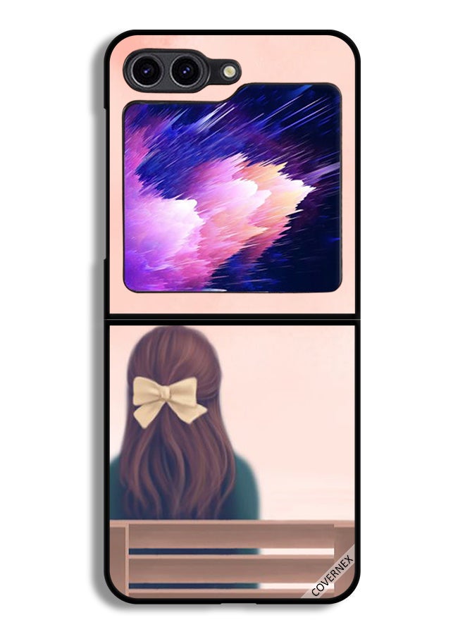 Covernex Samsung Galaxy Z Flip6 Protective Case Cover Alone Cute Girl - Image 1