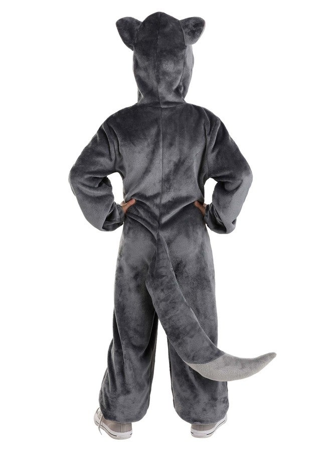 Fun Costumes Kid's Gray Wolf Costume - Hooded Animal Jumpsuit for Boys & Girls - One-Piece Wolf Pajama's Set for Children XL - Image 3