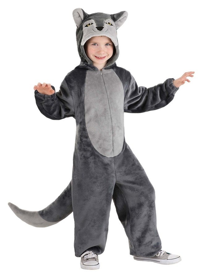 Fun Costumes Kid's Gray Wolf Costume - Hooded Animal Jumpsuit for Boys & Girls - One-Piece Wolf Pajama's Set for Children XL - Image 2