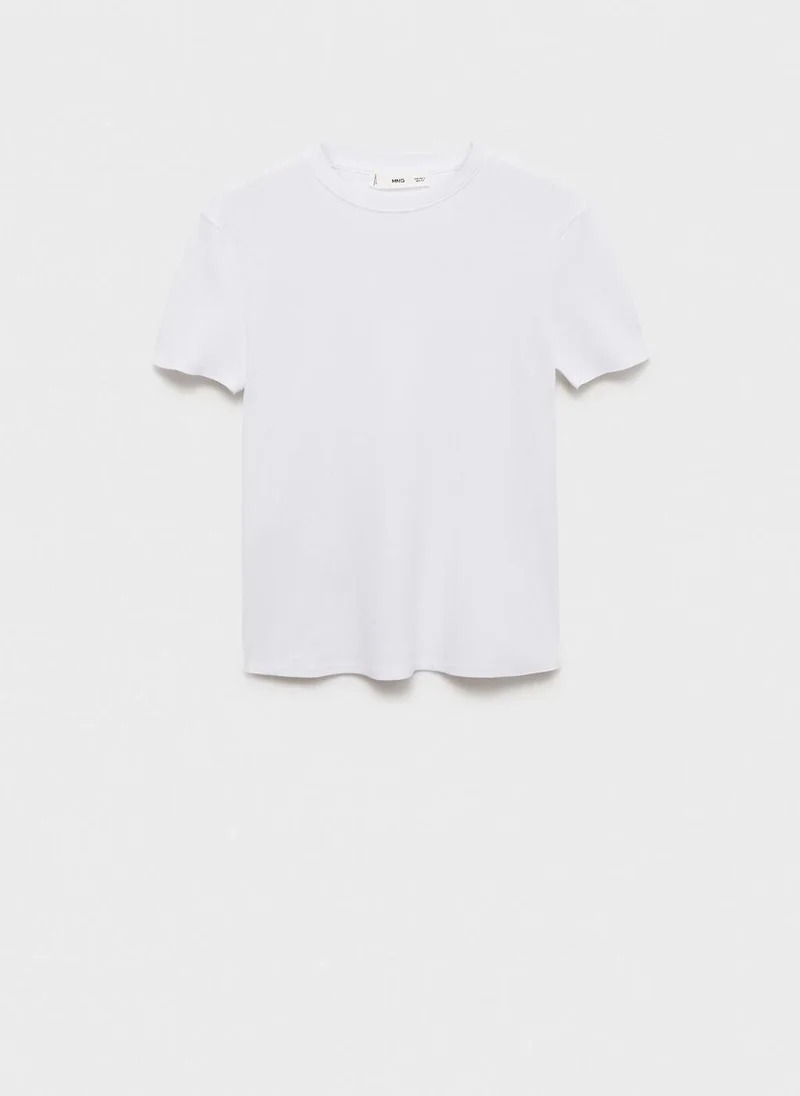 MANGO Fitted Cotton T-Shirt