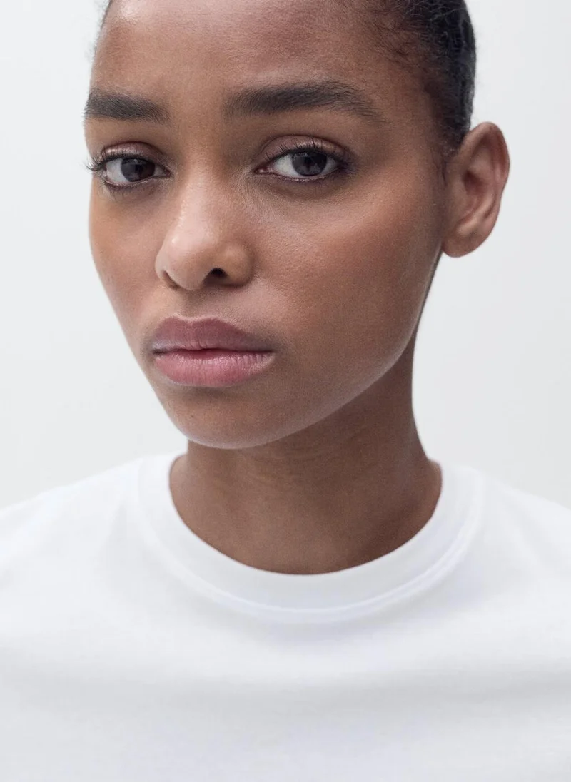 MANGO Fitted Cotton T-Shirt