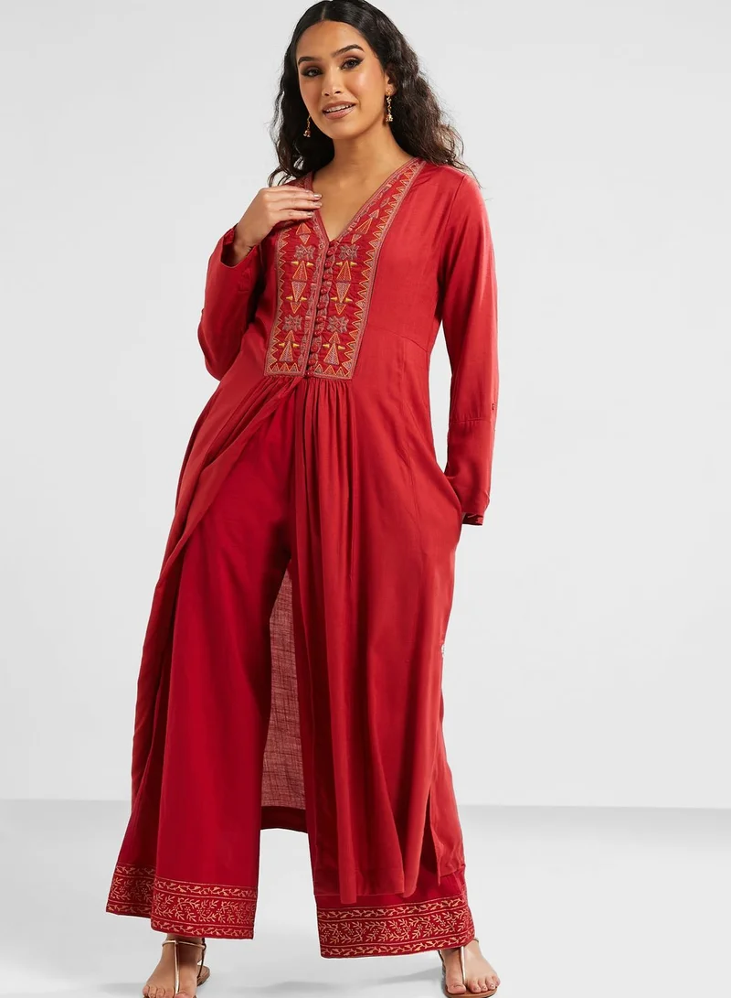 kolaba Flared Printed Palazzo