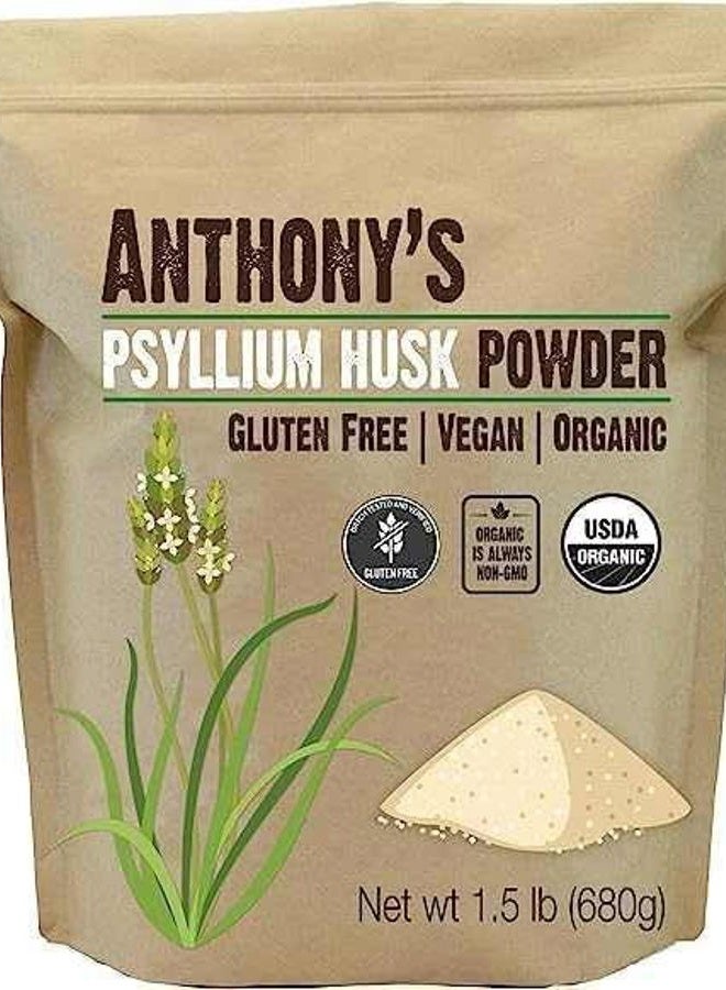 Anthony's Organic Psyllium Husk Powder, 1.5 lb, Gluten Free, Non GMO, Finely Ground, Keto Friendly - Image 4