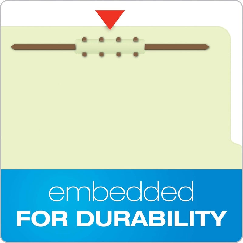 Pendaflex Classification Folders – 2 Dividers, Light Green, Letter, 10/BX (17173) - Image 3