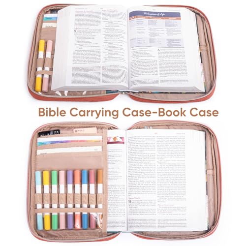 APLUFINE Bible Cover for Women - Soft Bible Case - Carrying Book Case for Bible Accessories - Bible Holder Case for Women - Girls Bible Bag - Bible Carrier - Bible Sleeve - Church Bag - Image 3