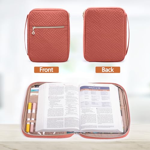 APLUFINE Bible Cover for Women - Soft Bible Case - Carrying Book Case for Bible Accessories - Bible Holder Case for Women - Girls Bible Bag - Bible Carrier - Bible Sleeve - Church Bag - Image 5