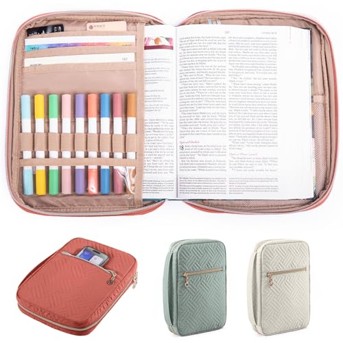 APLUFINE Bible Cover for Women - Soft Bible Case - Carrying Book Case for Bible Accessories - Bible Holder Case for Women - Girls Bible Bag - Bible Carrier - Bible Sleeve - Church Bag - Image 1