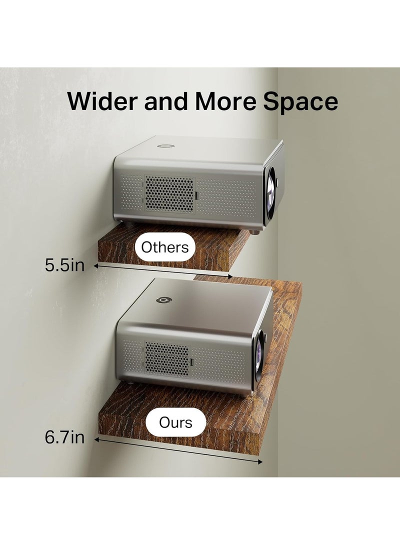 XiuWoo 3-Pack Wood Wall Mounted Floating Shelves, Rustic Display Shelves, Home Storage Rack, Hanging Shelf, Bathroom Organizer Shelf for Home, Office  - Image 2