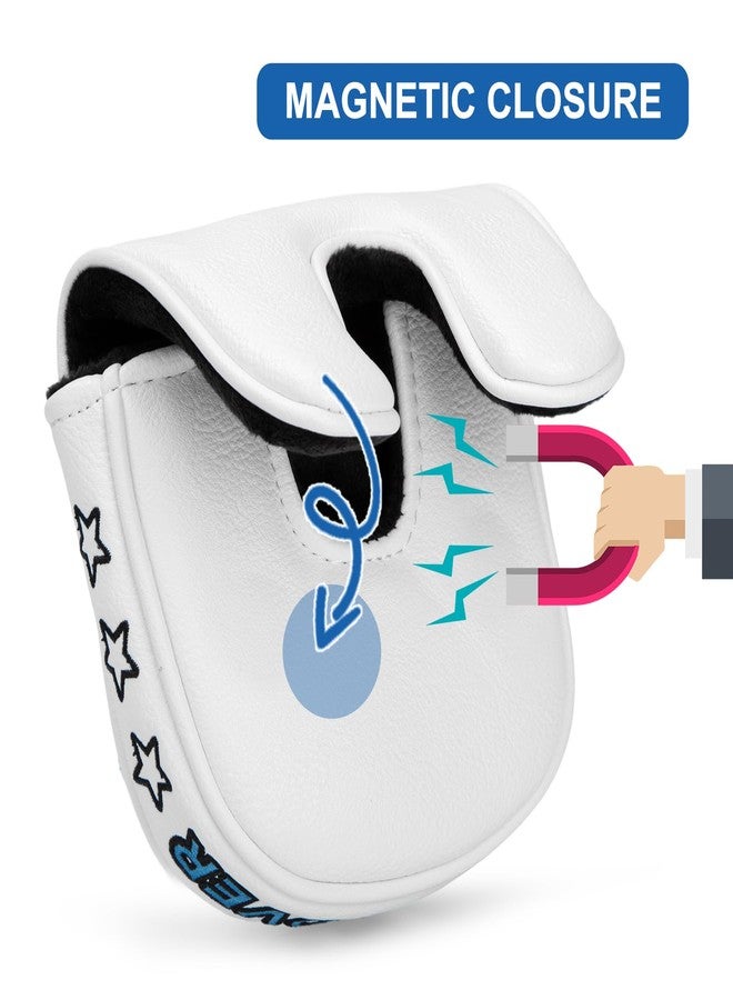 Acebirdie Golf Mallet Putter Cover Headcover, USA Lucky Clover Magnetic Closure Premium Leather Golf Headcovers Fits Golf DF3 Putter, Mallet Putter Headcover (for DF3 Putter) - Image 5
