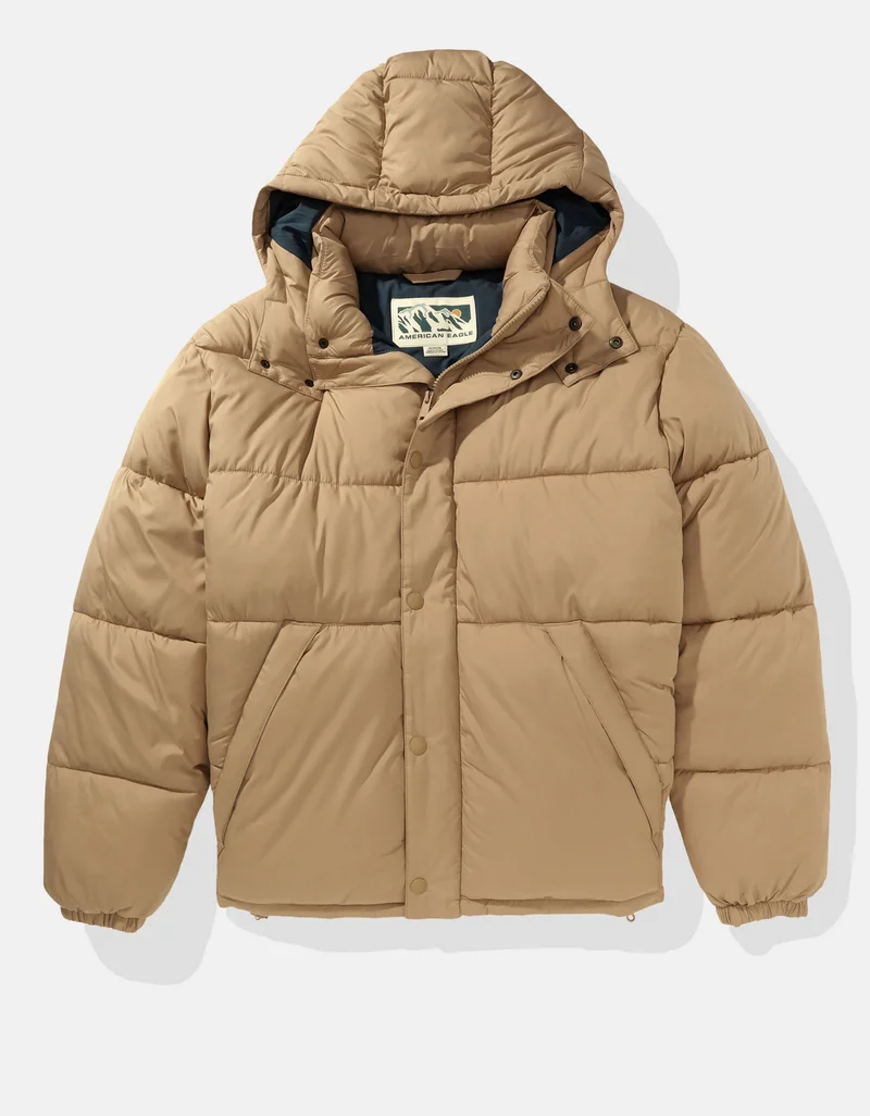 American Eagle Zip Through Puffer Jacket