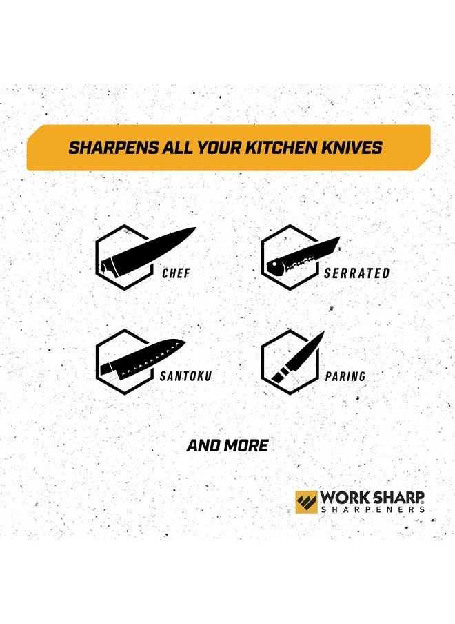 Work Sharp Work Sharp Kitchen Ceramic Honing Rod - Angle Guided - For Chef, Santoku, Paring, & Serrated Knives Black  - Image 5