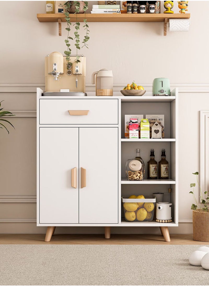 AGD Coffee Corner Cabinet with Storage Drawer, Sideboard with Adjustable Tier, Kitchen Storage Cabinet for Dining Room, Kitchen Microwave Oven Storage Rack (White)  - Image 3