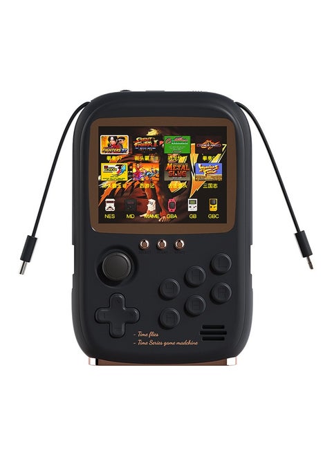 DY-19 New Fun Game Console Power Bank With Line Portable Mobile Power Nostalgic Arcade Handheld Game Console (Single Play 600 mAh) Dark Blue