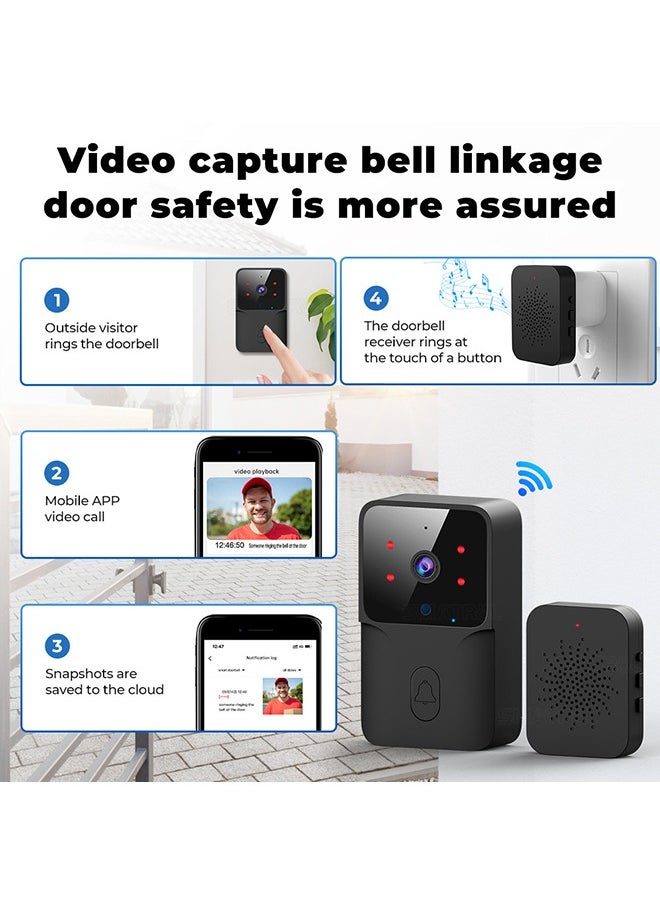 WiFi Video Doorbell with Camera HD 1080P Smart Video Doorbell with Night Vision 2.4G WiFi 2 Way Call Real Time Video Voice Changing Function - pzsku/Z21A33C2B7062E6254FB1Z/45/_/1709370586/022f3492-4686-43f9-9754-b008af1206fd