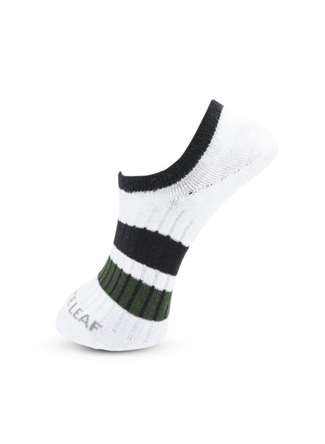 White Leaf 3 Pairs No Show Mens Socks Cotton Low Cut Ankle Socks - Breathable, Moisture Wicking, Durable - 3 Pairs Black & White - Free Size - Image 4