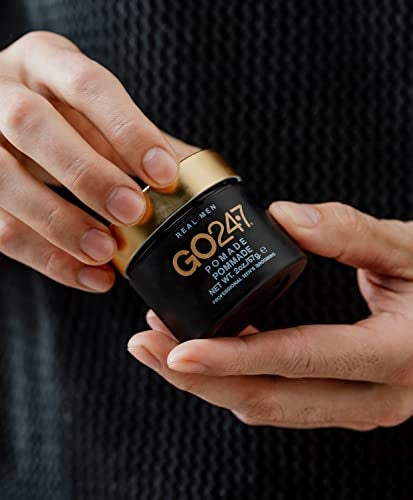 GO247 Pomade - Medium Hold, High Shine Pomade for Men - Water-Activated Formula for Easy Restyling - Controls Frizz & Flyaways - Ideal for Sleek, Polished Looks, 2 Oz - Image 4