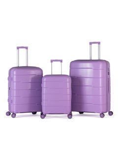 MUSSELZ KILIMANJARO - Complete Luggage Set 3 Piece -UNBREAKABLE PP(Purple)  - Image 1