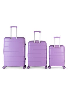 MUSSELZ KILIMANJARO - Complete Luggage Set 3 Piece -UNBREAKABLE PP(Purple)  - Image 2