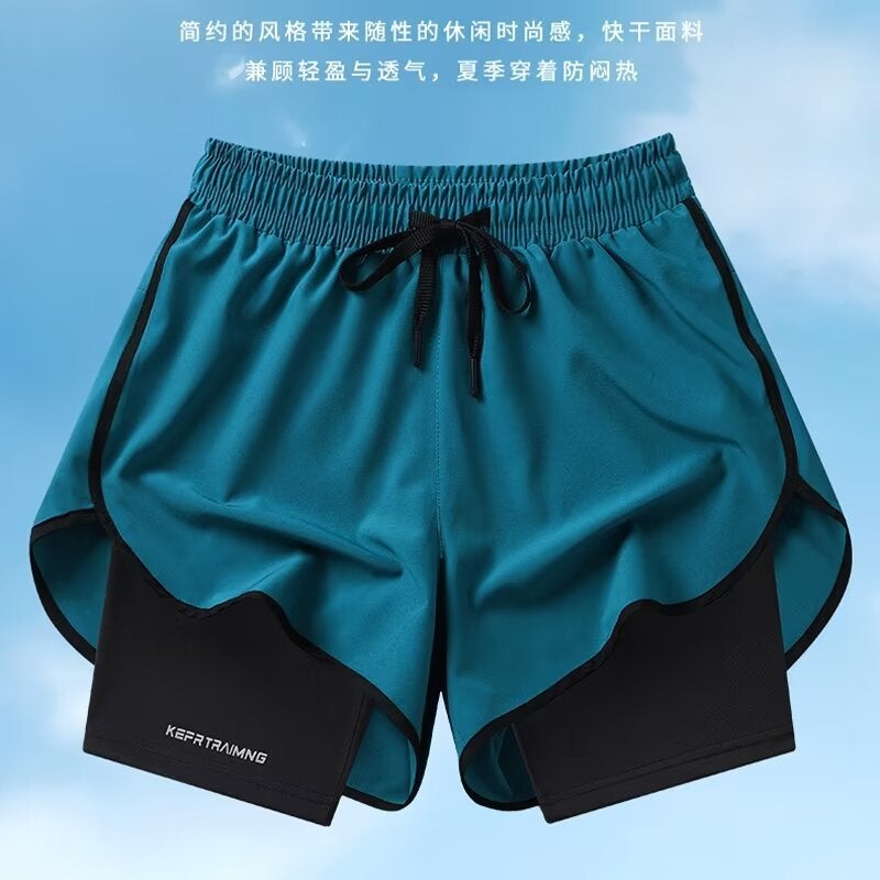 Mens Breathable Mesh Shorts Casual Summer Running Gym Grey  - Image 4