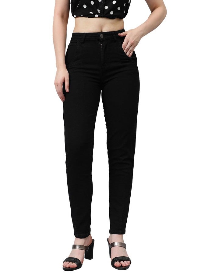 KOTTY Women High Rise Cotton Lycra Slim fit Solid Jeans - Image 1
