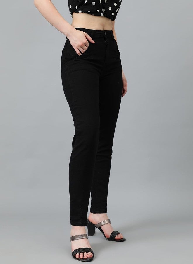 KOTTY Women High Rise Cotton Lycra Slim fit Solid Jeans - Image 2