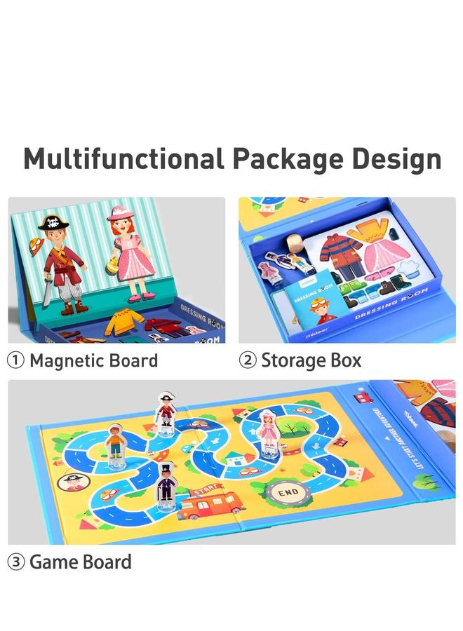Magnetic Toys, Board Games for Kids, Puzzles Toys Preschool Education, Mix and Match Costume Dress Up Pretend Play Set with Storage Case, Multifunctional Packing Design (50 pcs)  - Image 4