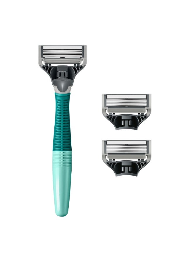 Harry's - Razor Handle and 3 Razor Blade Refill Cartridges - Sage - Image 2