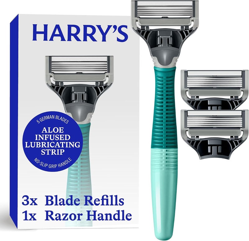 Harry's - Razor Handle and 3 Razor Blade Refill Cartridges - Sage - Image 1