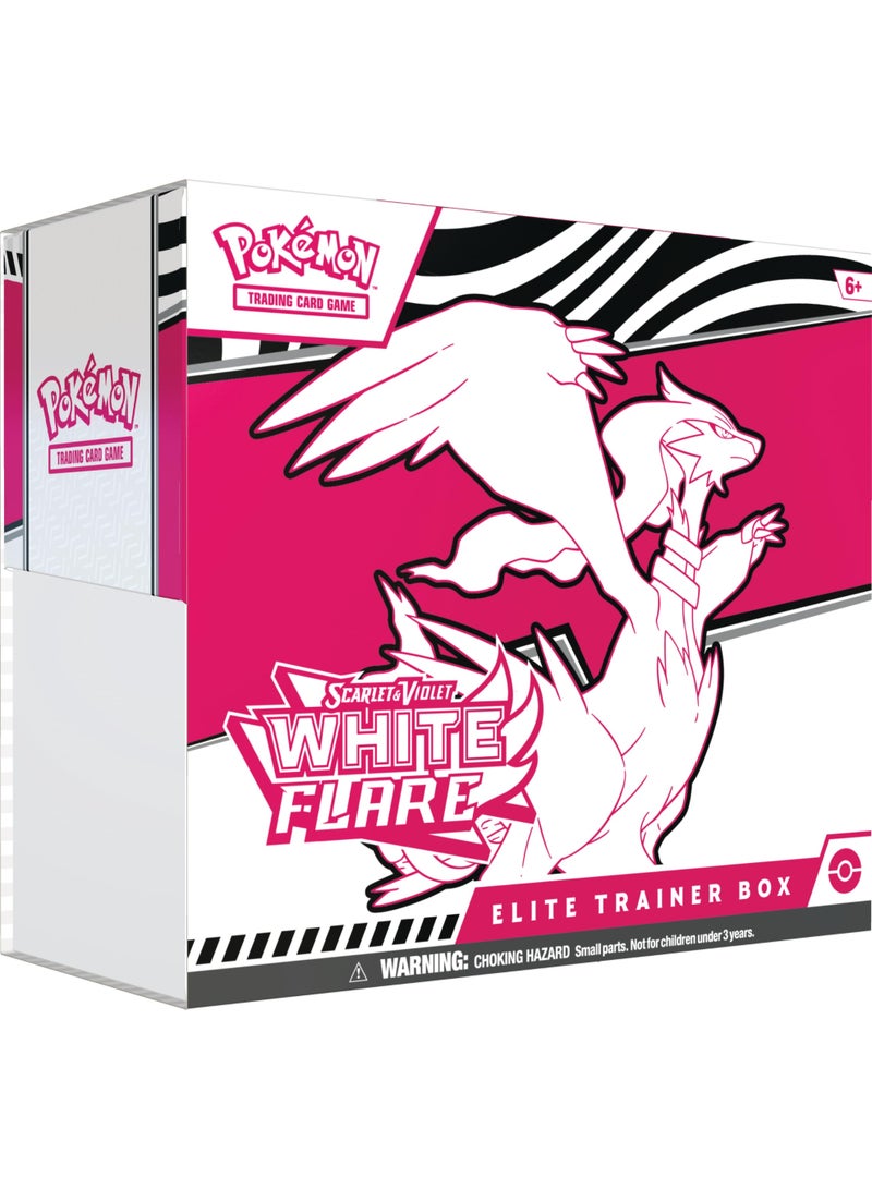 بوكيمون تي سي جي بوكيمون TCG: صندوق المدرب النخبوي وايت فلير – بطاقات وإكسسوارات أصلية مختومة - Image 1