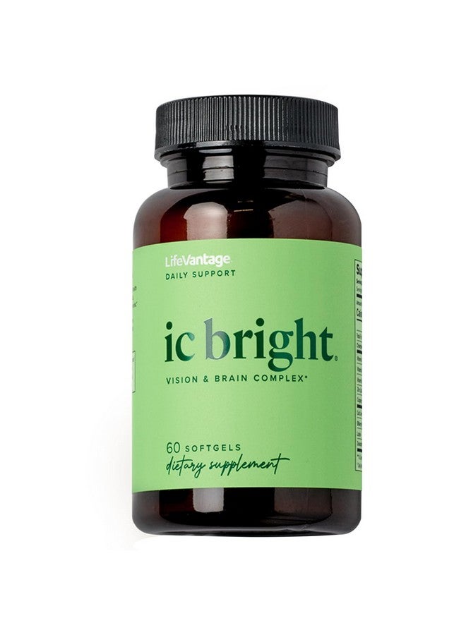 LifeVantage IC Bright 60 كبسولة لينة، مكمل معقد للرؤية والدماغ محشو بمضادات الأكسدة والمواد الغذائية والكاروتينويد لصحة العين التي تساعد في تقليل إجهاد العين - Image 1