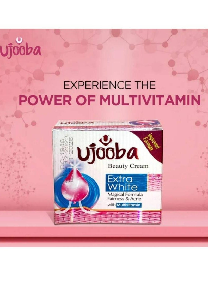 Ujooba Beauty Cream Extra White Magical Formula Fairness And Acne With Multivitamin - Image 3