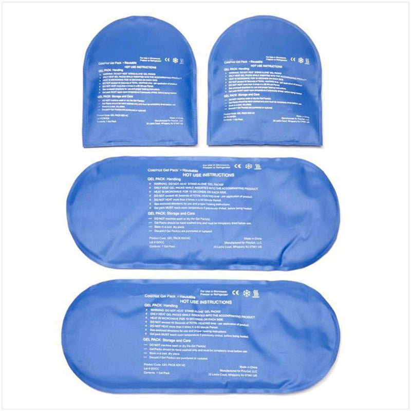 NatraCure Replacement Gel Packs for Cold Therapy Socks - (4-Piece Set) Extra Gel Ice Packs Reusable, Compresses for Injuries, Flexible Ice Packs Reusable, Small Ice Packs, Thin Ice Packs - GP23-24 - Image 1