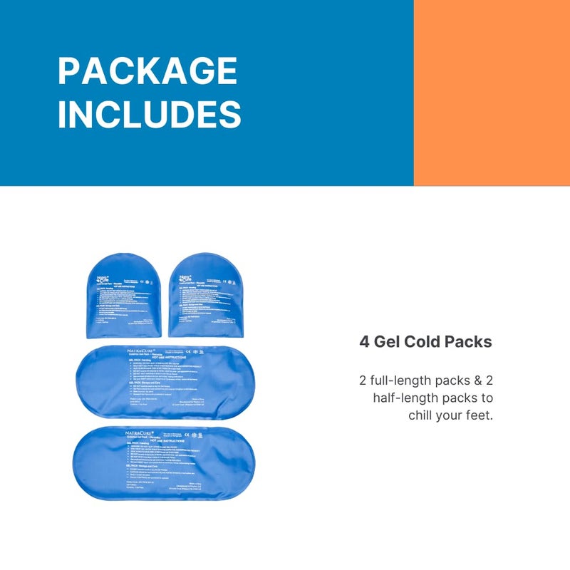 NatraCure Replacement Gel Packs for Cold Therapy Socks - (4-Piece Set) Extra Gel Ice Packs Reusable, Compresses for Injuries, Flexible Ice Packs Reusable, Small Ice Packs, Thin Ice Packs - GP23-24 - Image 5