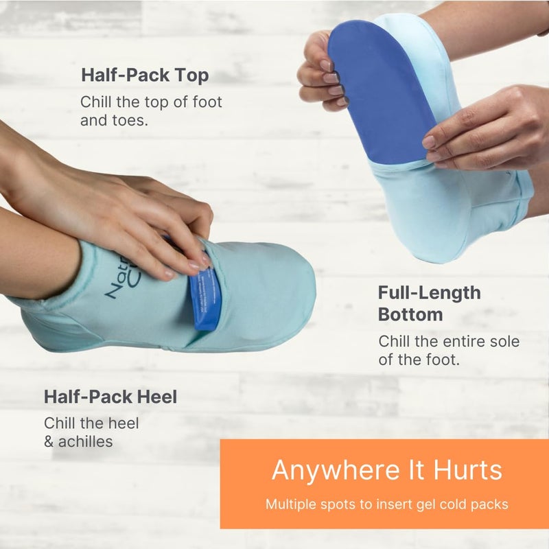NatraCure Replacement Gel Packs for Cold Therapy Socks - (4-Piece Set) Extra Gel Ice Packs Reusable, Compresses for Injuries, Flexible Ice Packs Reusable, Small Ice Packs, Thin Ice Packs - GP23-24 - Image 4