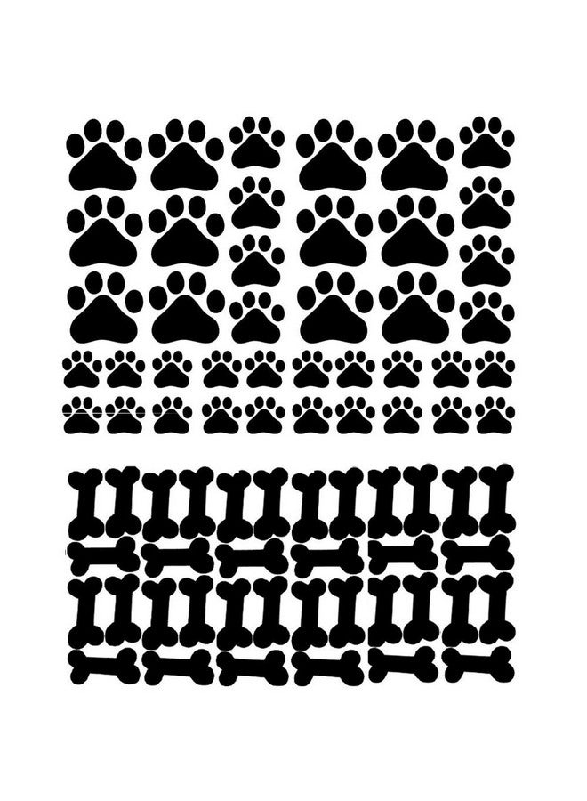 SITAKE 76 Pcs Dog Decor Stickers, 40 Pcs Dog Paw Print Stickers And 36 Pcs Dog Bones Stickers, Dog Decorations Wall Floor Windows Decal Stickers For Room, Teen Girl’S And Boy’S Room - Image 2