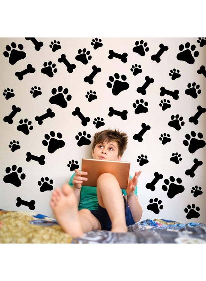 SITAKE 76 Pcs Dog Decor Stickers, 40 Pcs Dog Paw Print Stickers And 36 Pcs Dog Bones Stickers, Dog Decorations Wall Floor Windows Decal Stickers For Room, Teen Girl’S And Boy’S Room - Image 3