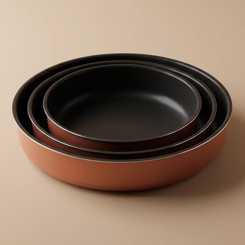 Rocky Tefal Oven Trays Set, 3 Pieces - Copper - Image 1