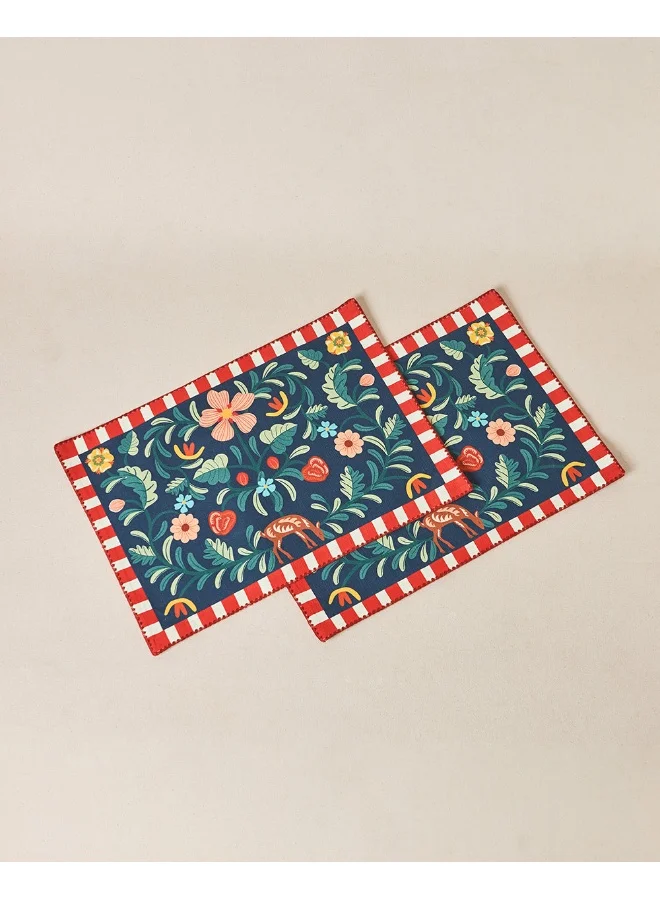 تشامباك Apple Orchards Placemats - Set of 2, 13"x19" | Kashmir Trails