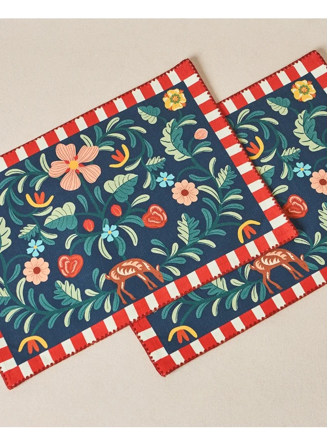 Chumbak Apple Orchards Placemats - Set of 2, 13"x19" | Kashmir Trails