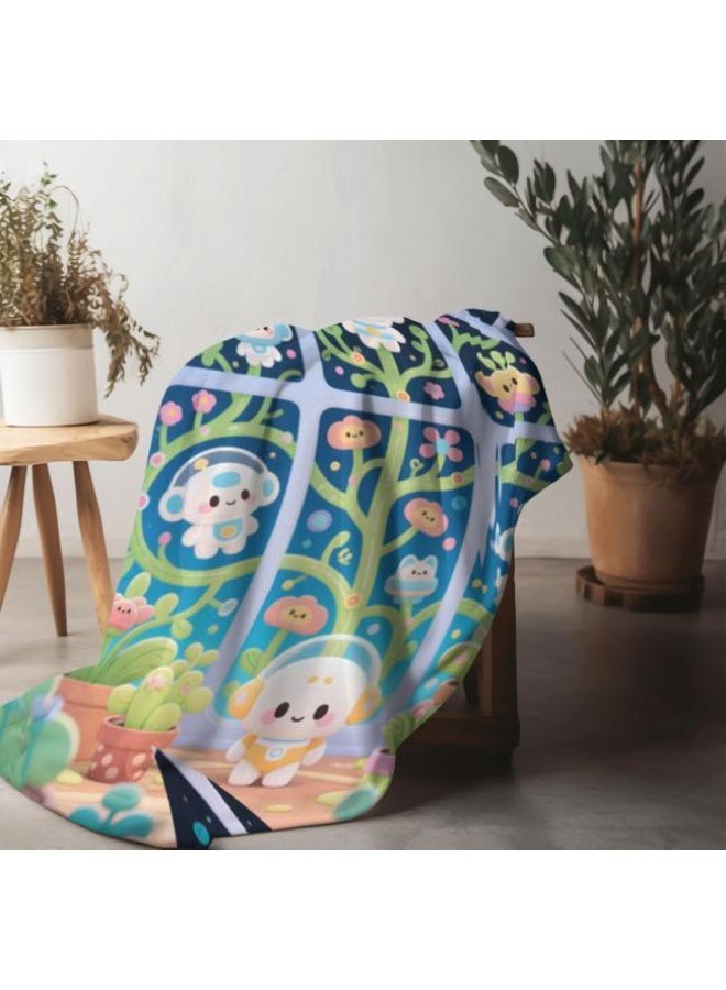 general Baby and children's cartoon flannel thin blanket (warm and comfortable, suitable for sleep, game use) 70cm*100cm - Image 4