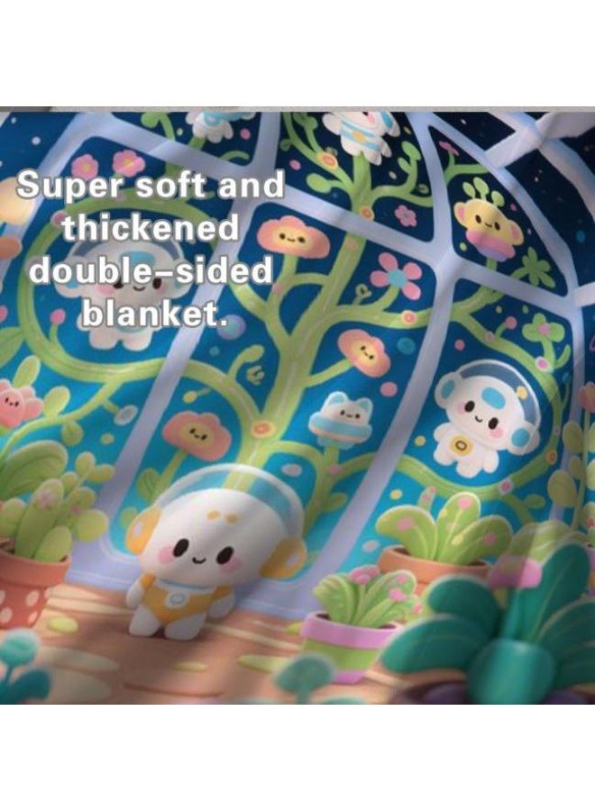 general Baby and children's cartoon flannel thin blanket (warm and comfortable, suitable for sleep, game use) 70cm*100cm - Image 1