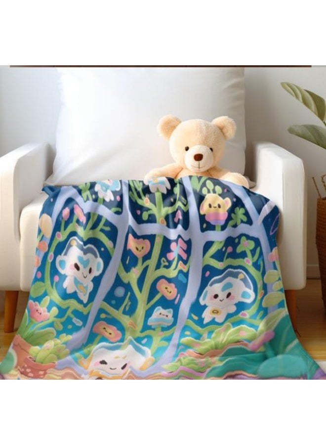 general Baby and children's cartoon flannel thin blanket (warm and comfortable, suitable for sleep, game use) 70cm*100cm - Image 2