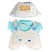 Beofinest 17cm Doll Clothes Set Stylish Chic 3 PCS Set Hat Shirt Jumpsuit Beige - Image 2