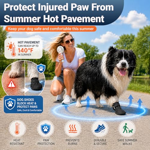JURUAA Dog Booties for Injured Paw,Breathable Wound Recovery Boots, Dog Socks to Prevent Licking Paws,Waterproof Wound Protector,Feet Cover Bandage Shoe Small - Image 5