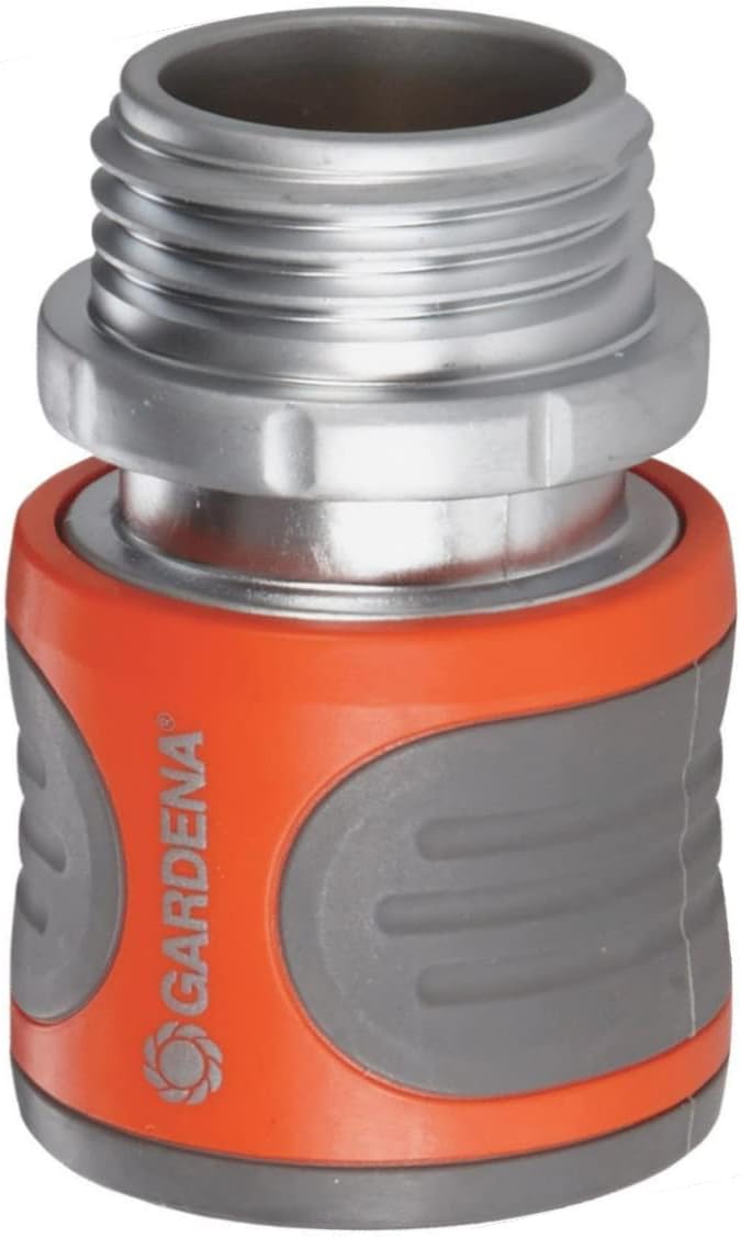 Gardena 39017 Premium Metal Female Garden Hose Connector - Orange - Image 1