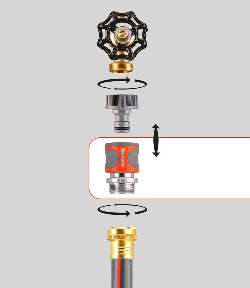 Gardena 39017 Premium Metal Female Garden Hose Connector - Orange - Image 3