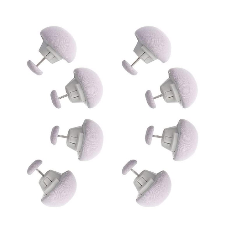 CEPLO CEPLO Cotton Mushroom Shape Duvet Clips NonSlip Comforter Quilt HolderOneKey Unlock for Bed SheetsMattress Covers Blankets Curtains and Socks Fixator for Secure Grey Pack of 8  - Image 1