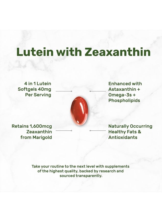 DEAL SUPPLEMENT Lutein and Zeaxanthin Supplements, 40mg Per Serving | 300 Softgels, Enhanced with Astaxanthin, Omega-3s and Phospholipids, Essential Eye Vitamins & Vision Health Support  - Image 3