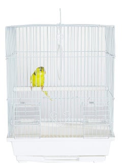 DAYANG Light Weight Hanging Bird Cage For Small And Medium Birds White 35X28X46cm  - Image 2
