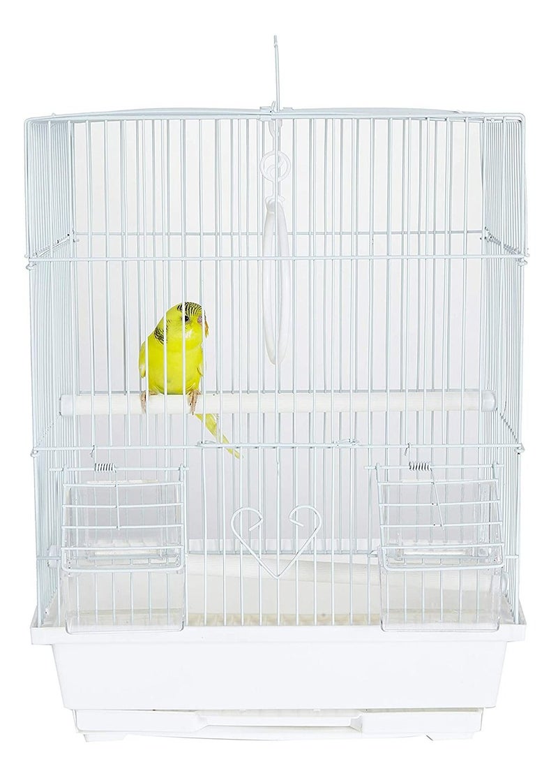DAYANG Light Weight Hanging Bird Cage For Small And Medium Birds White 35X28X46cm  - Image 2